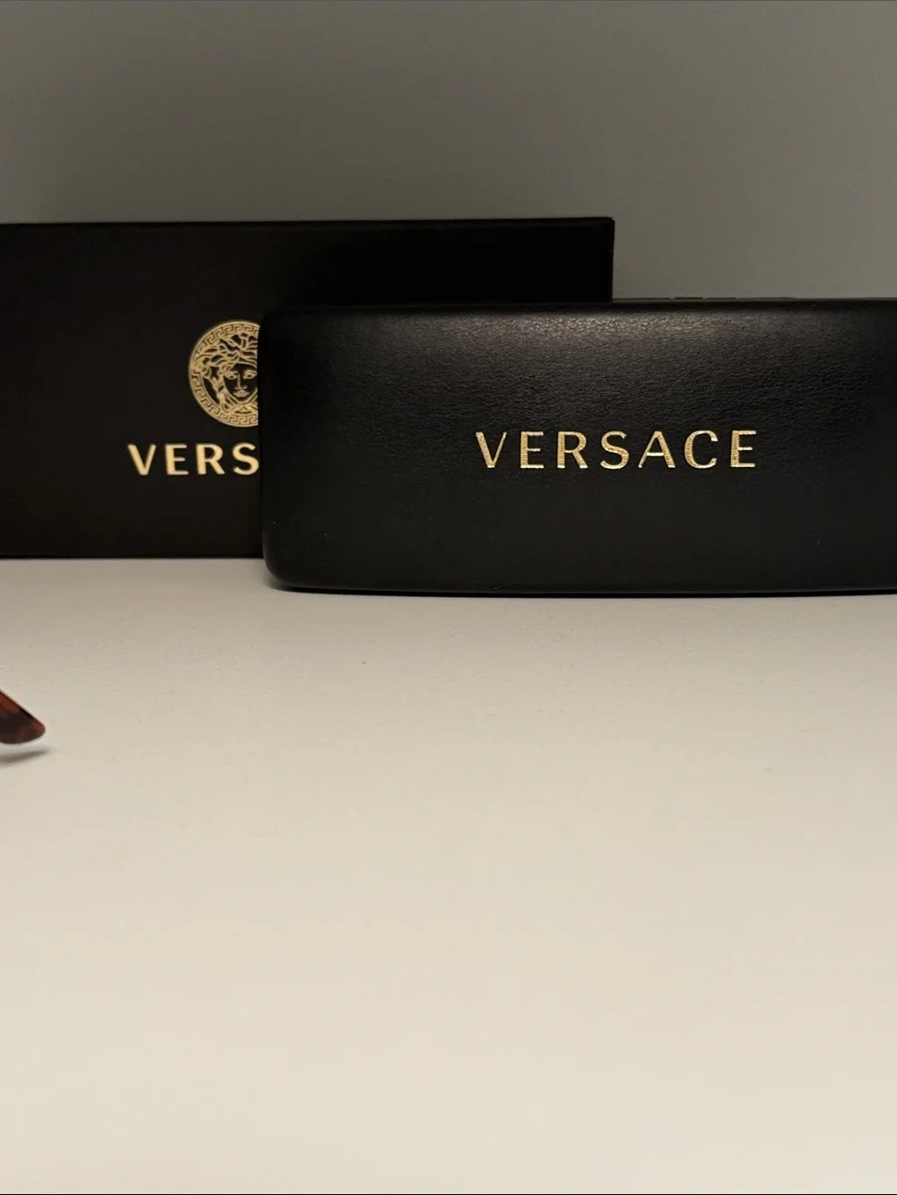 New Versace Women’s Brown Cat-Eye Sunglasses with Gradient Lenses